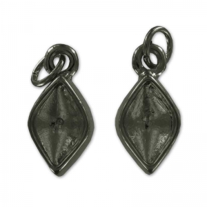 Serti pendentif double face pour cab 4230 14x9mm black nickel