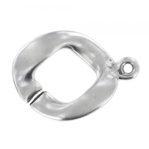 Embout torsadé pour bracelet 45 mm argenté vieilli x1