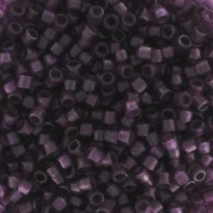Miyuki Delica 11/0 DB0782 - Dyed Semi Mat Transparent Plum x8g