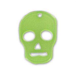 Pendentif Tête de mort 23 mm Peridot x1
