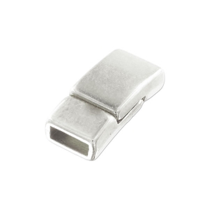 Fermoir aimanté 17x8 mm pour lacet 6 mm Placage Argent fin vieilli x1