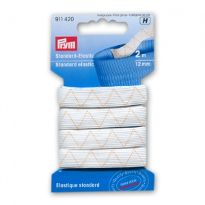 Elastique tissé 12 mm Blanc x2m