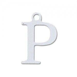 Breloque lettre P - 15 mm en Argent 925 x1