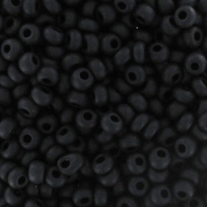 Perles rocailles Preciosa  11/0 2 mm - Jet Mat x20g