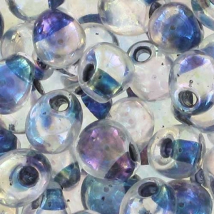 Mini-gouttes Miyuki 3.4 mm DP283 - Crystal AB Black Lined x8g