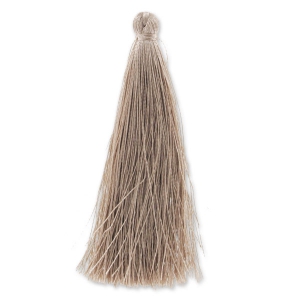 Pompon imitation soie 88-93 mm Taupe x1