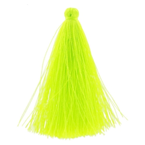 Pompon imitation soie 63-66 mm Jaune Fluo x1
