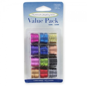 Assortiment de 12 bobines de fil aluminium 1 mm