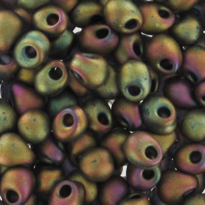 Mini-gouttes Miyuki 2.8 mm DP28-2035 - Met Khaki Iris Mat x8g