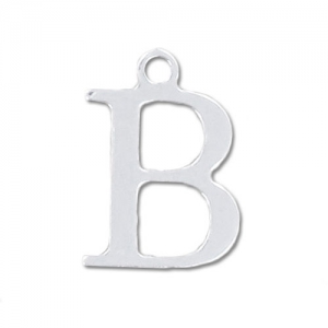 Breloque lettre B - 15 mm en Argent 925 x1