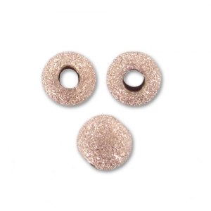 Perles rondes diamantées 3 mm Rose Gold filled (or laminé) x10