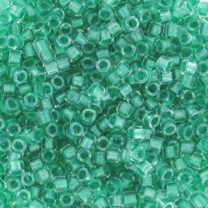 Miyuki Delica 11/0 DB0904 - Sparkling Aqua Green Lined crystal x8g