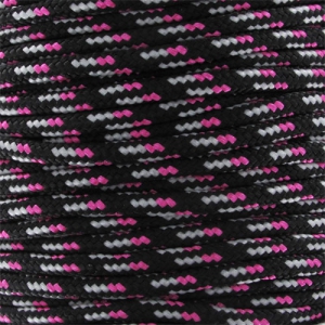 Cordon Paracorde -corde de parachute- 2 mm Black/Pink x1m