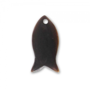 Sequin poisson en corne 22 mm Brun x1