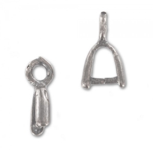 Attaches pendentifs 9 mm argenté vieilli x4