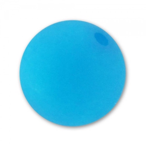 Perle ronde Polaris Dépolie 14 mm Bleu Fluo x1