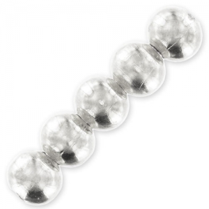 Perles rondes 10x9 mm argenté x15