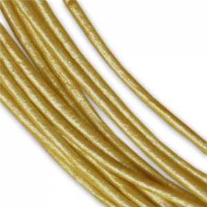 Cordon cuir 2 mm Lime Métallisé x 2 m