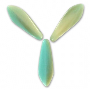 Dagues en verre 5x16 mm Mint/Ivoire x50