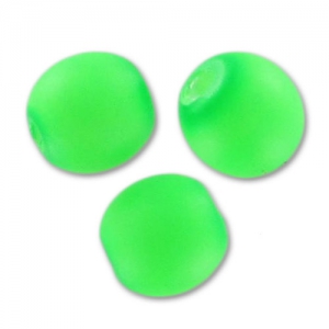 Perles en verre tchèque rondes 4 mm Neon Green Mat x50