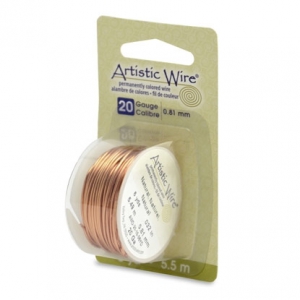 Fil de cuivre Artistic Wire 0.81 mm - Naturel x5.5m