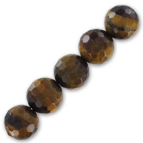 Perles Rondes Facettées En Jaspe Zèbre Naturel - Tailles 6, 8, 10, 12 Mm, Pour Bijoux