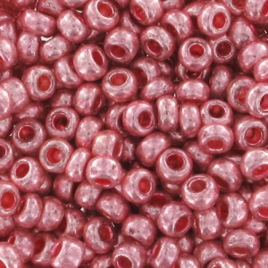 Perles rocailles Preciosa 9/0 2.5 mm - Rose Metallique x10g