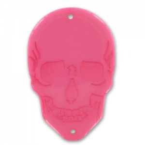 Intercalaire Tête de mort 2 trous 51 mm Rose x1