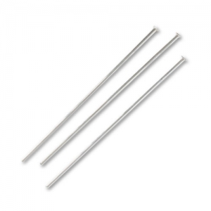 Clous tête plate 40x0.7 mm en Argent 925 x10