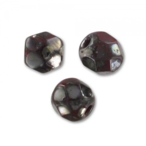 Facettes 4 mm Opaque Red Picasso x50