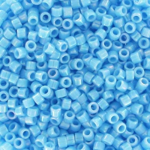 Miyuki Delica 11/0 DB0164 - Opaque Turquoise Blue AB x8g