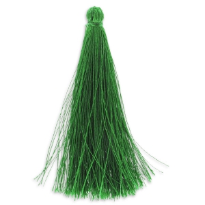 Pompon imitation soie 88-93 mm Vert x1
