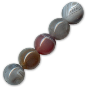 Perles rondes 8 mm pierre gemme Agate du Botswana x10