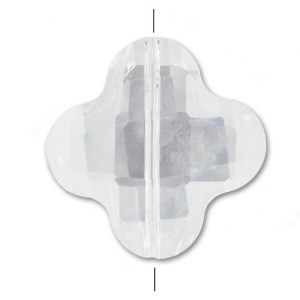 Trèfle facetté 20 mm Crystal x1