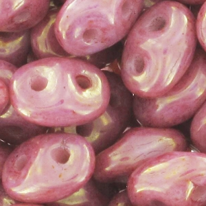 SuperDuo 2,5x5 mm Luster Metallic Pink x10g