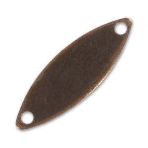 Intercalaires lisses 2 trous 15 mm cuivré vieilli x5