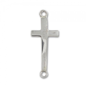 Intercalaire croix 2 anneaux 25x10,8 mm en Argent 925 x1