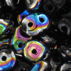 SuperDuo 2,5x5 mm Jet Vitrail x10g