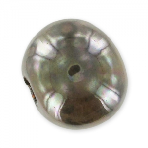 Perle en céramique 15 mm Khaki irisé
