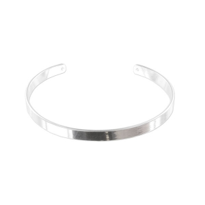 Bracelet jonc plat à décorer 15 cm en Argent 925 x1