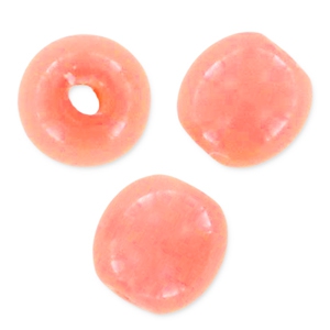 Perles en verre tchèque rondes Shiny 3 mm Peach Coral x50