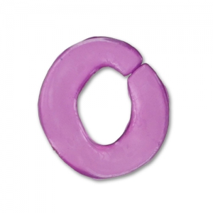 Maillon ovale torsadé 16x17 mm Light Amethyst x1