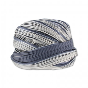Ruban twill de soie Shibori Cool Ash x10cm