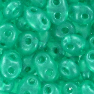 Twin beads 2,5x5 mm Green Pearl x20g