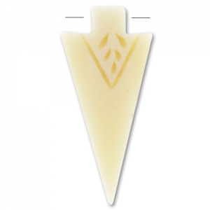 Pendentif triangle en os 48 mm Naturel x1