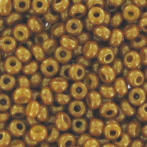 Perles rocailles Preciosa 9/0 2.5 mm - Opaque Yellow Rose Luster x20g