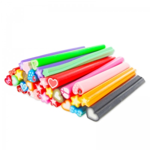 Assortiment de canes en pâte polymère 5x50 mm Symboles x5