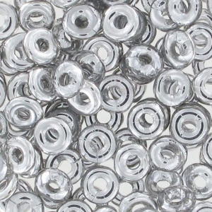 O Bead 4 mm Crystal Argent x5g