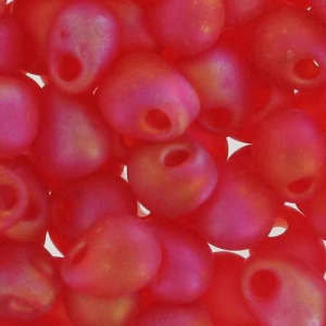 Mini-gouttes Miyuki 3.4 mm DP140FR - Mat Tr Red Orange AB x8g