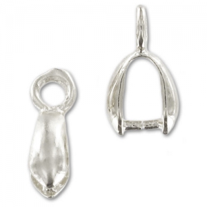 Attaches pendentifs  11 mm argenté x4
